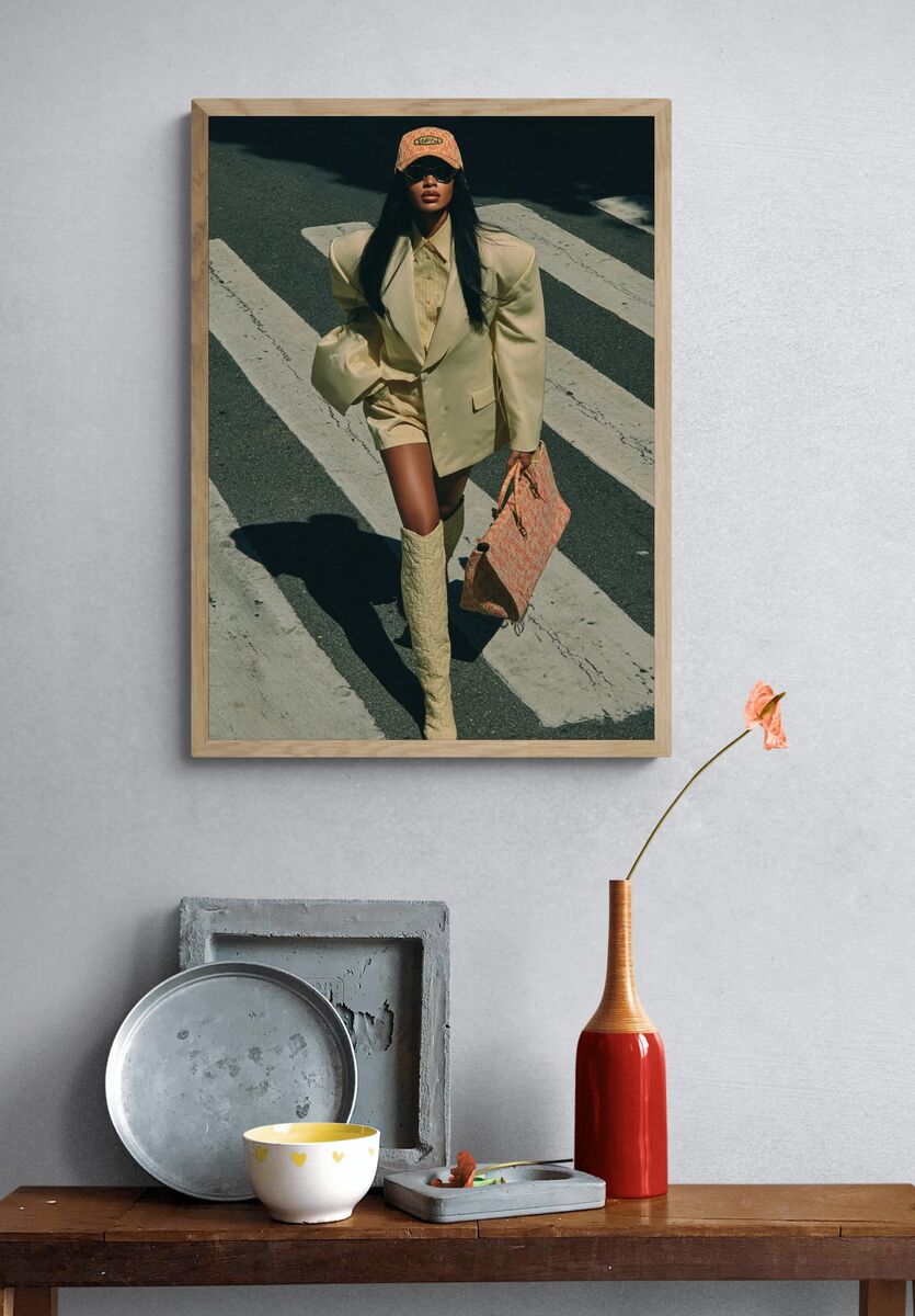 Fashion Model in Street Style Poster. — room view 3