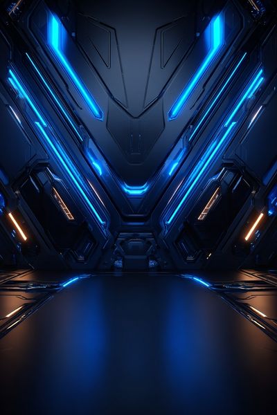 Futuristic Neon Abstract Poster. poster print