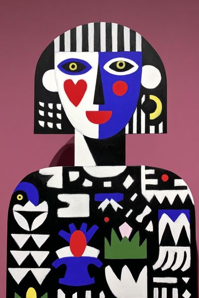 Cubist Face Abstract Poster. poster print