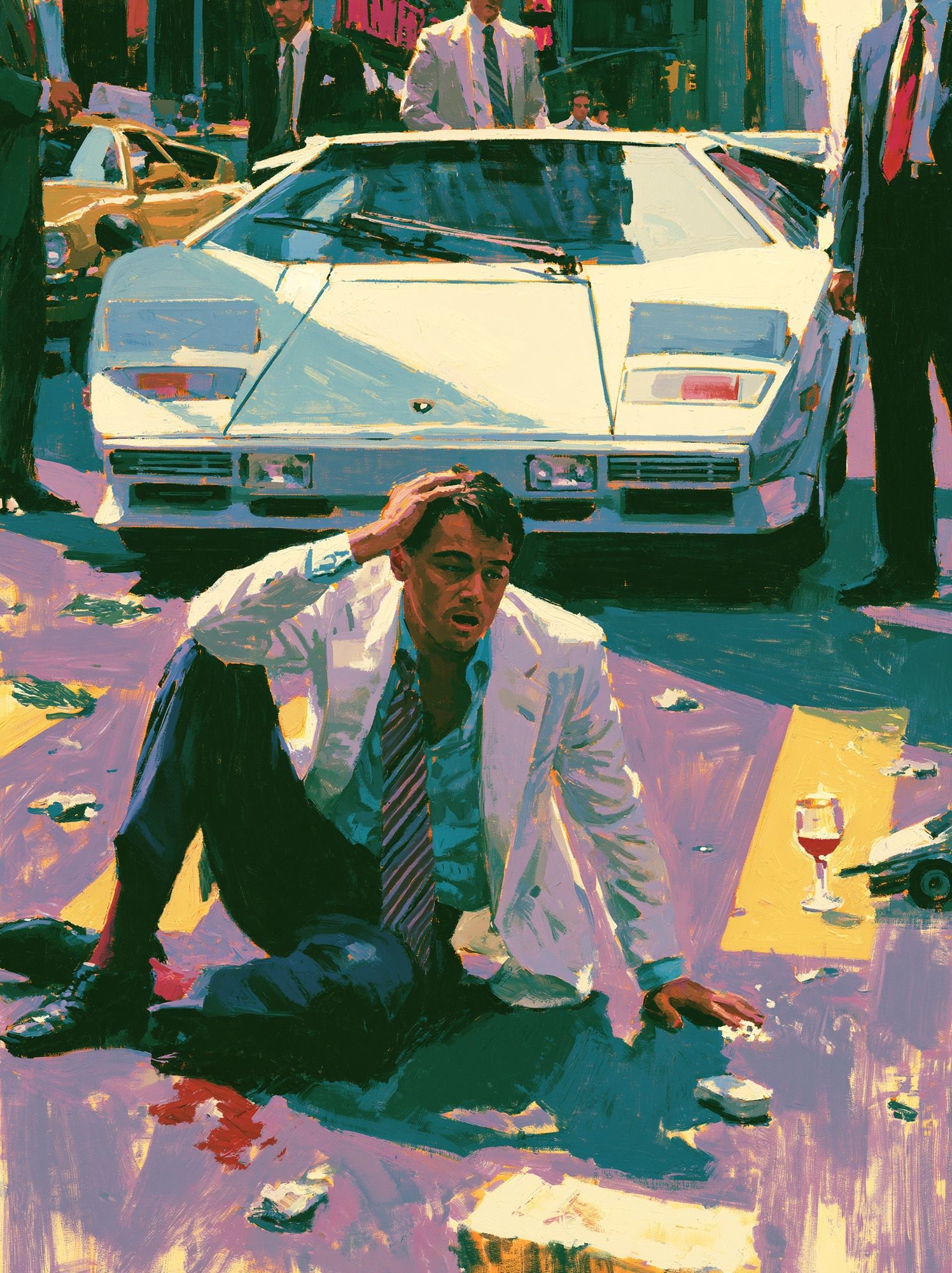Neo-Noir Street Scene Poster. poster — fine-art art