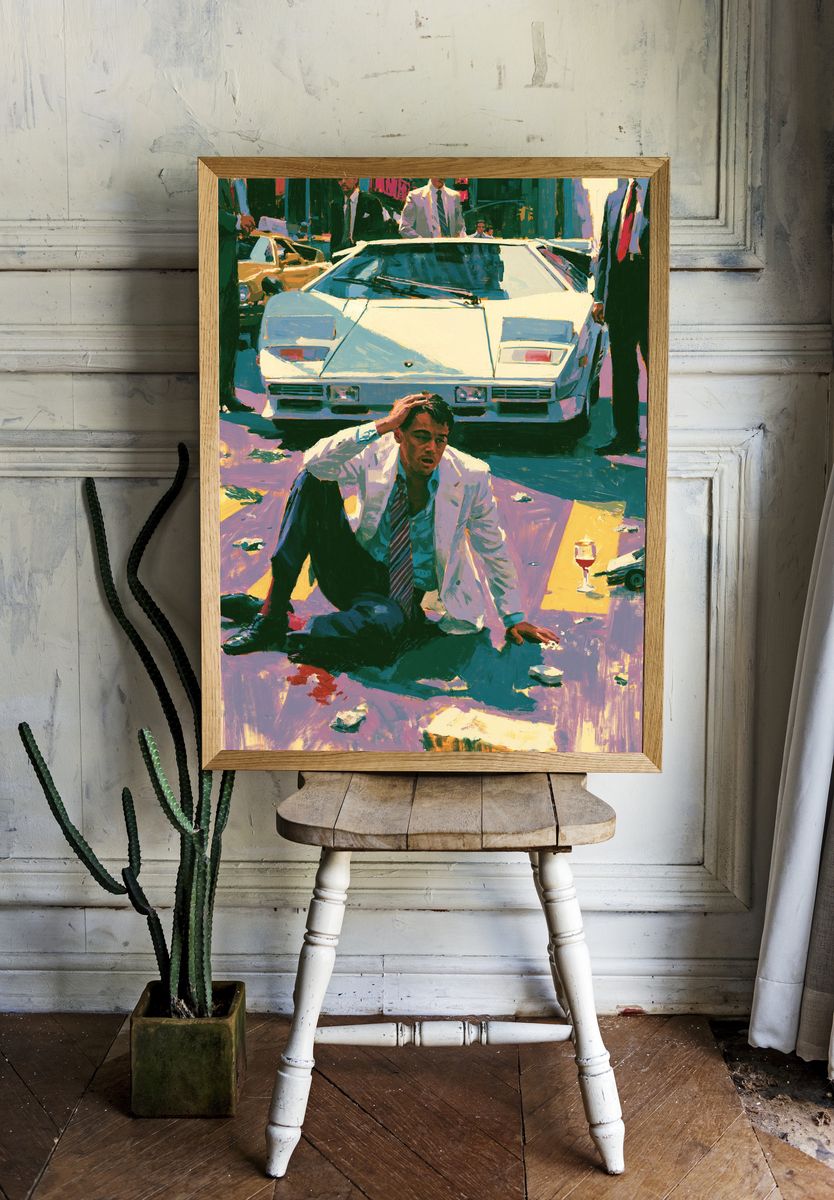 Neo-Noir Street Scene Poster. room preview