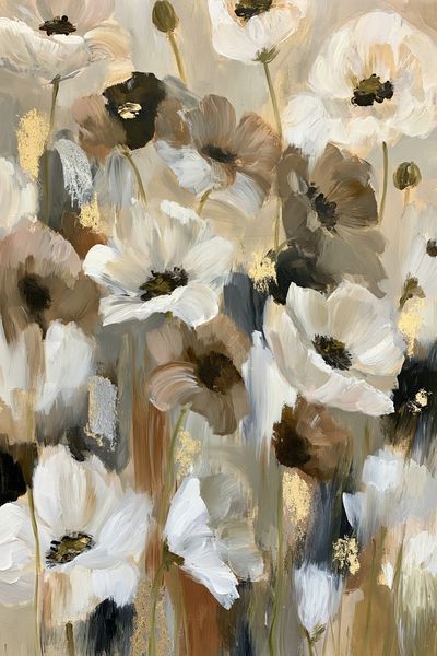 Neutral Floral Abstract Poster.