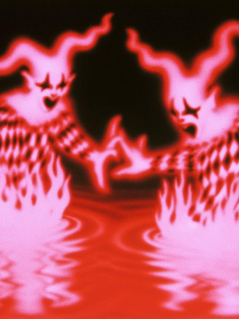 Neon Jester Reflection Print. poster detail