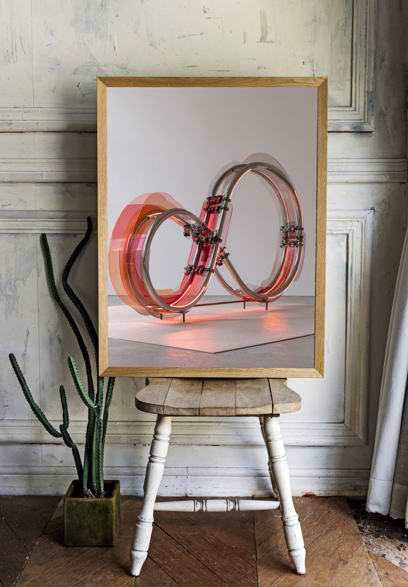 Neon Loop Sculpture Poster. room preview