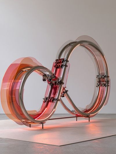 Neon Loop Sculpture Poster.