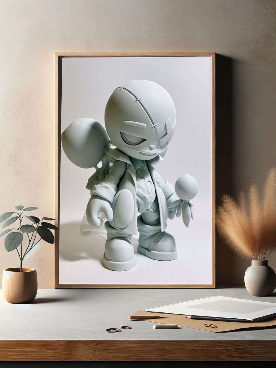 Monochrome Vinyl Figure Poster. — room view 2