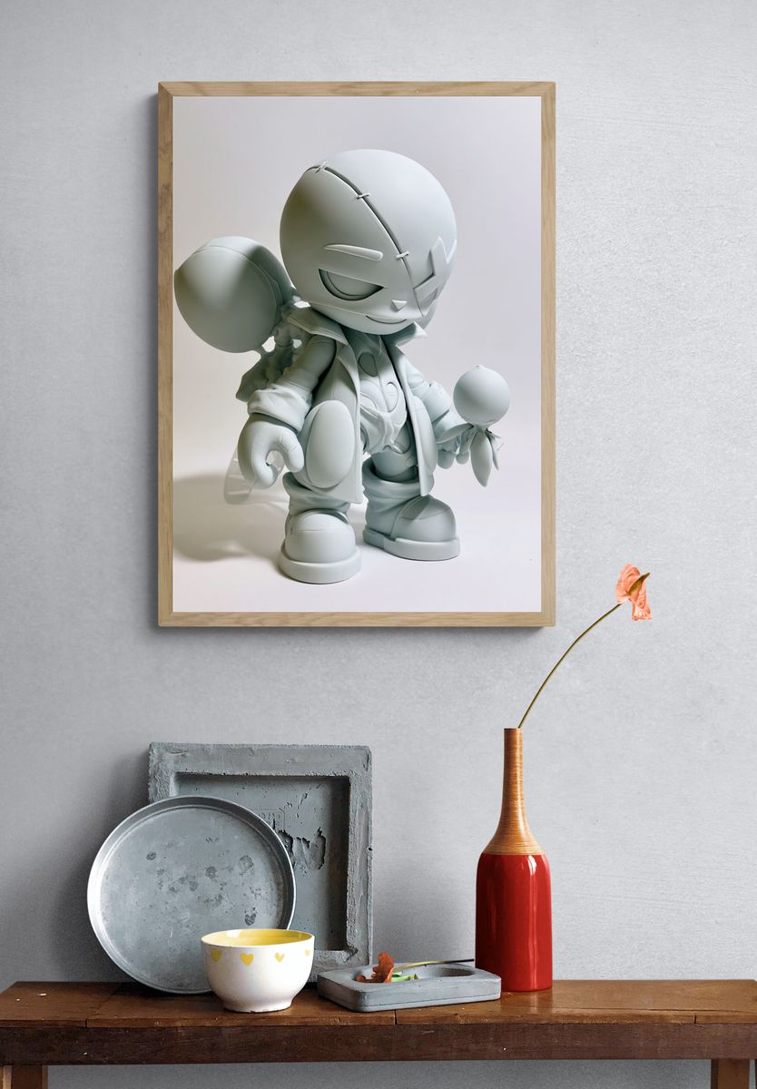 Monochrome Vinyl Figure Poster. — room view 3