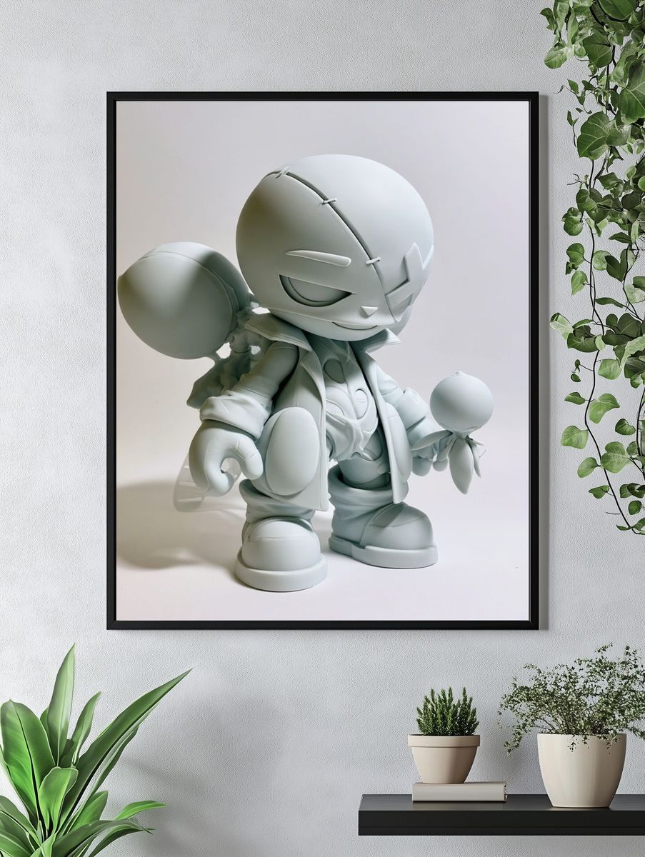Monochrome Vinyl Figure Poster. — room view 4