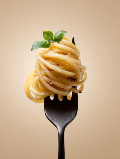 Spaghetti Fork Food Photography Poster. poster