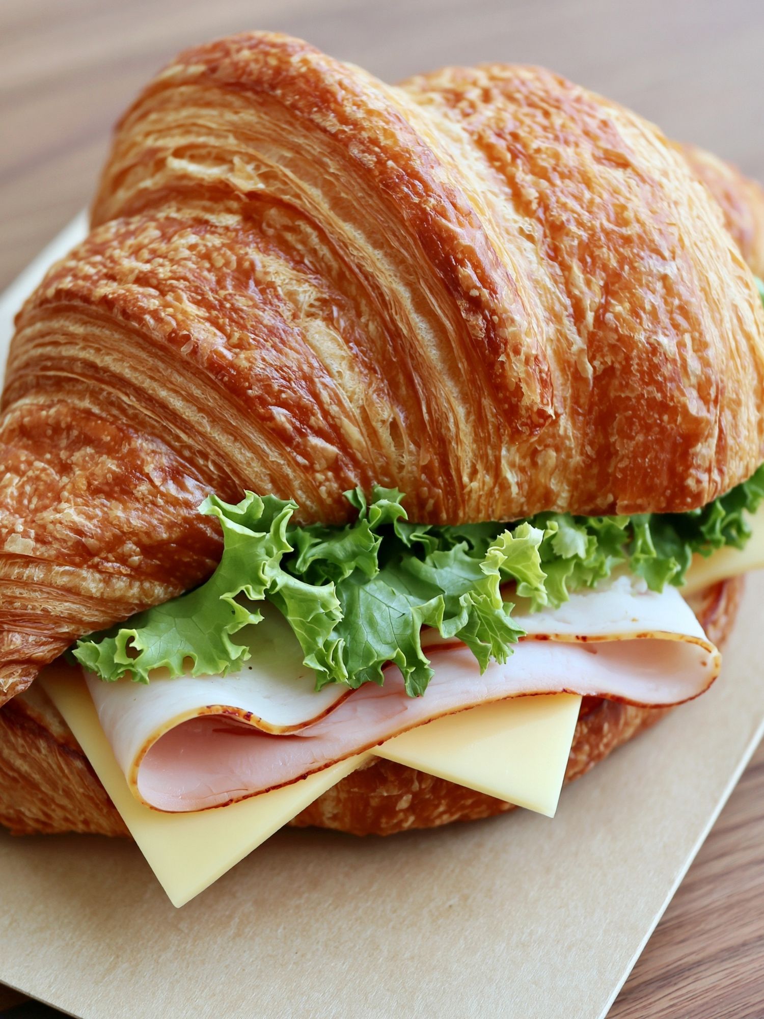 Croissant Sandwich Food Photography Poster. poster detail