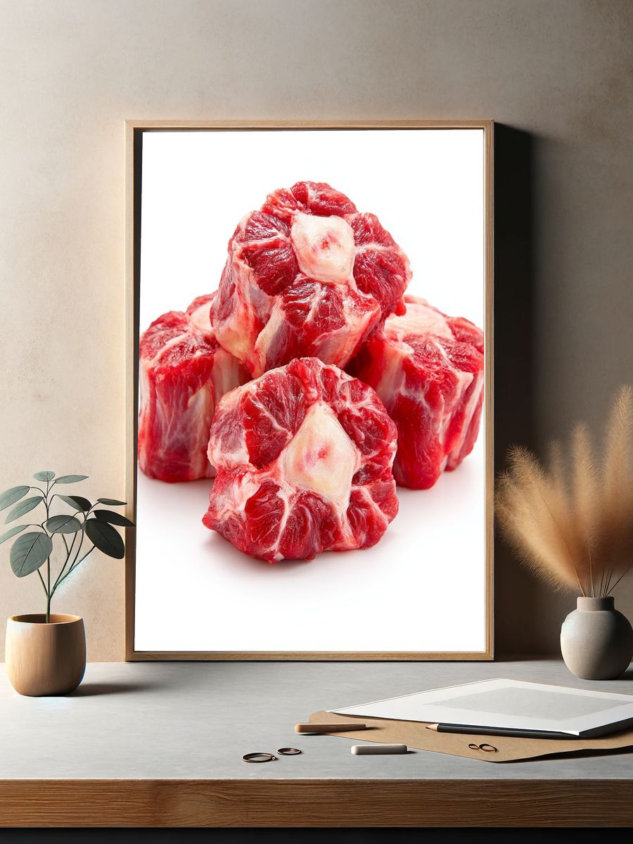 Raw Beef Bones Photography Poster. — room view 2