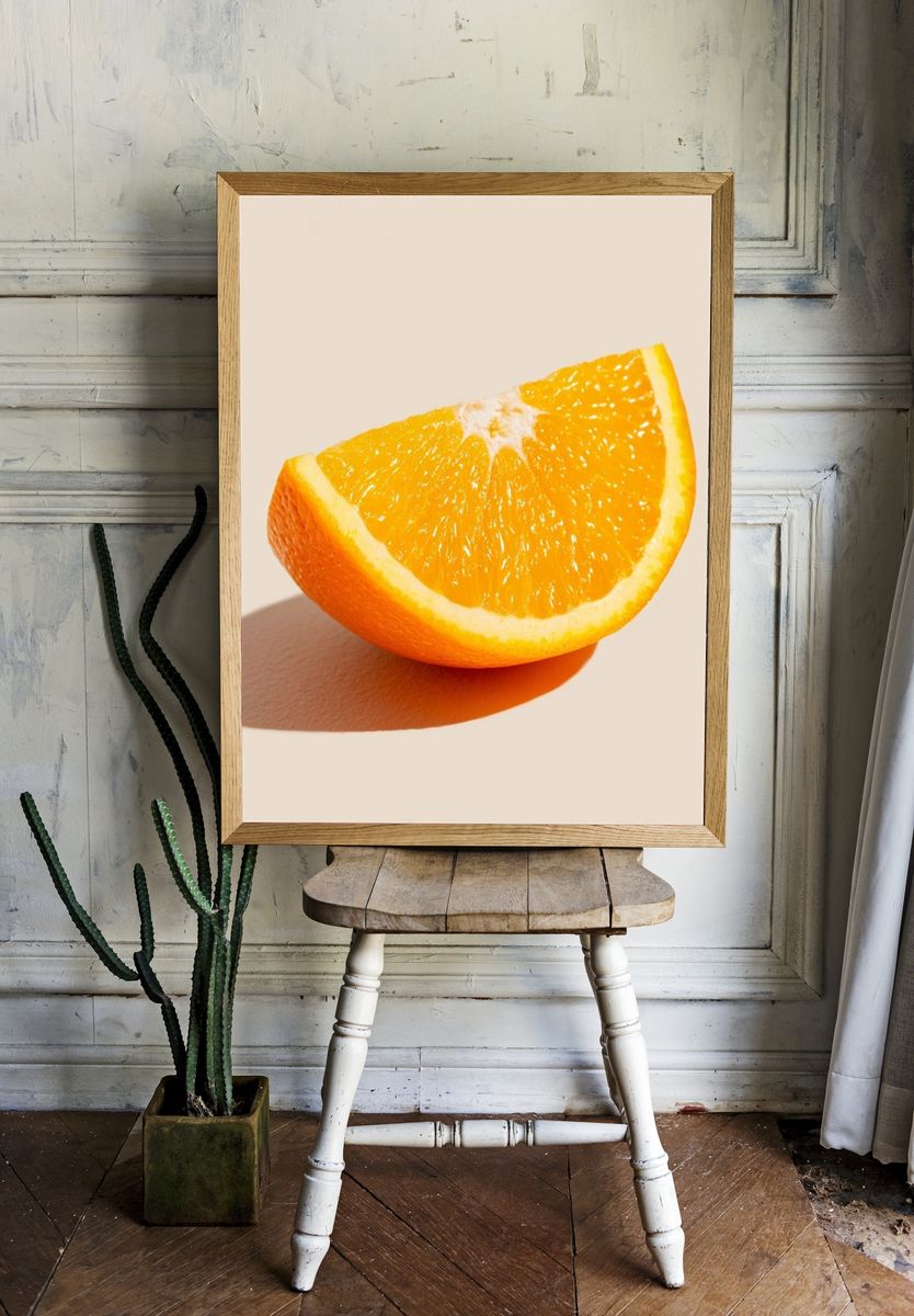 Fresh Orange Slice — Food Print. — room view 1