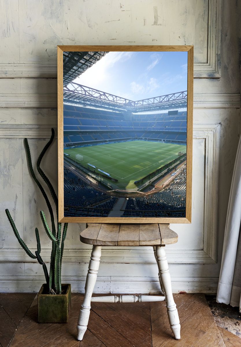 Empty Football Stadium Photography Poster. room preview