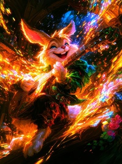 Enchanted Fox Digital Art Poster. poster