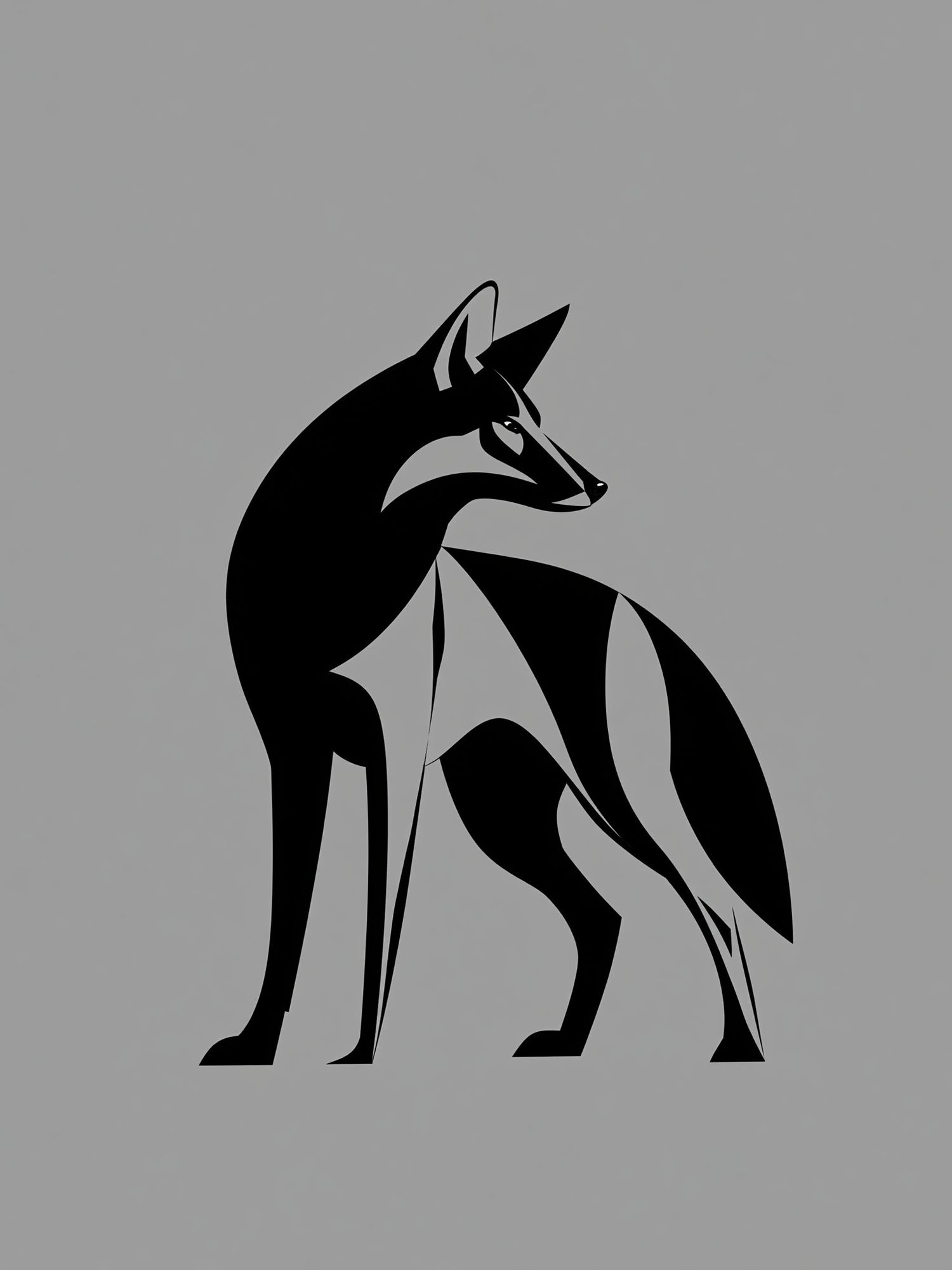 Geometric Fox Minimalist Poster. poster detail
