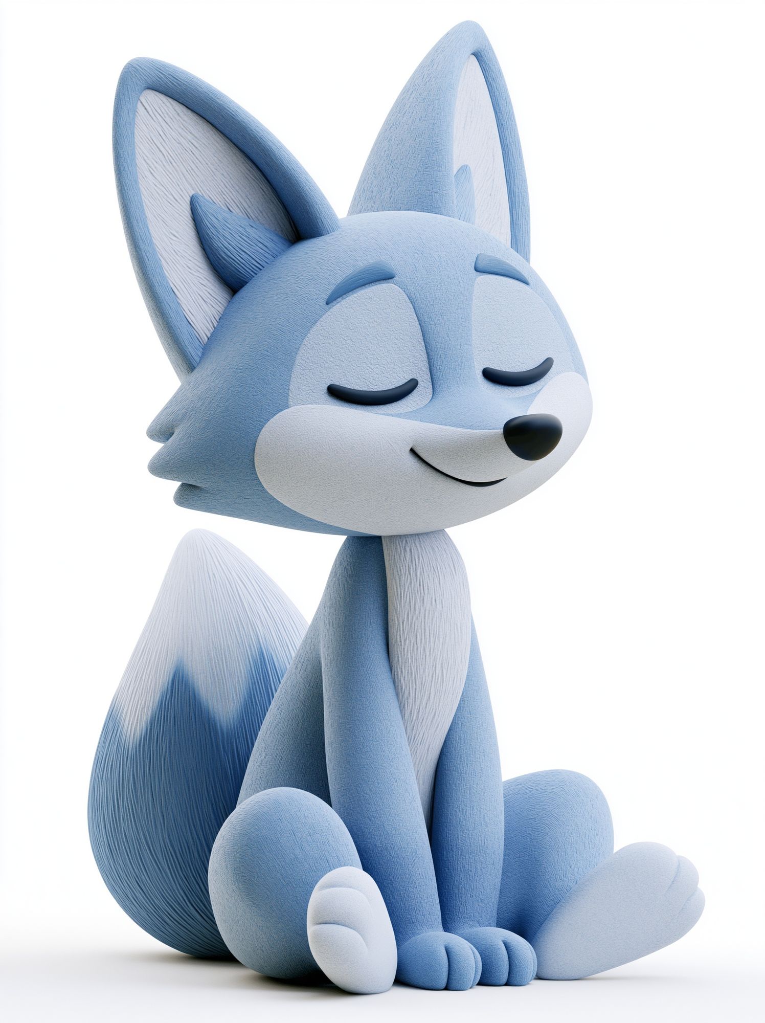 Sleeping Blue Fox Illustration Poster. poster — illustration art