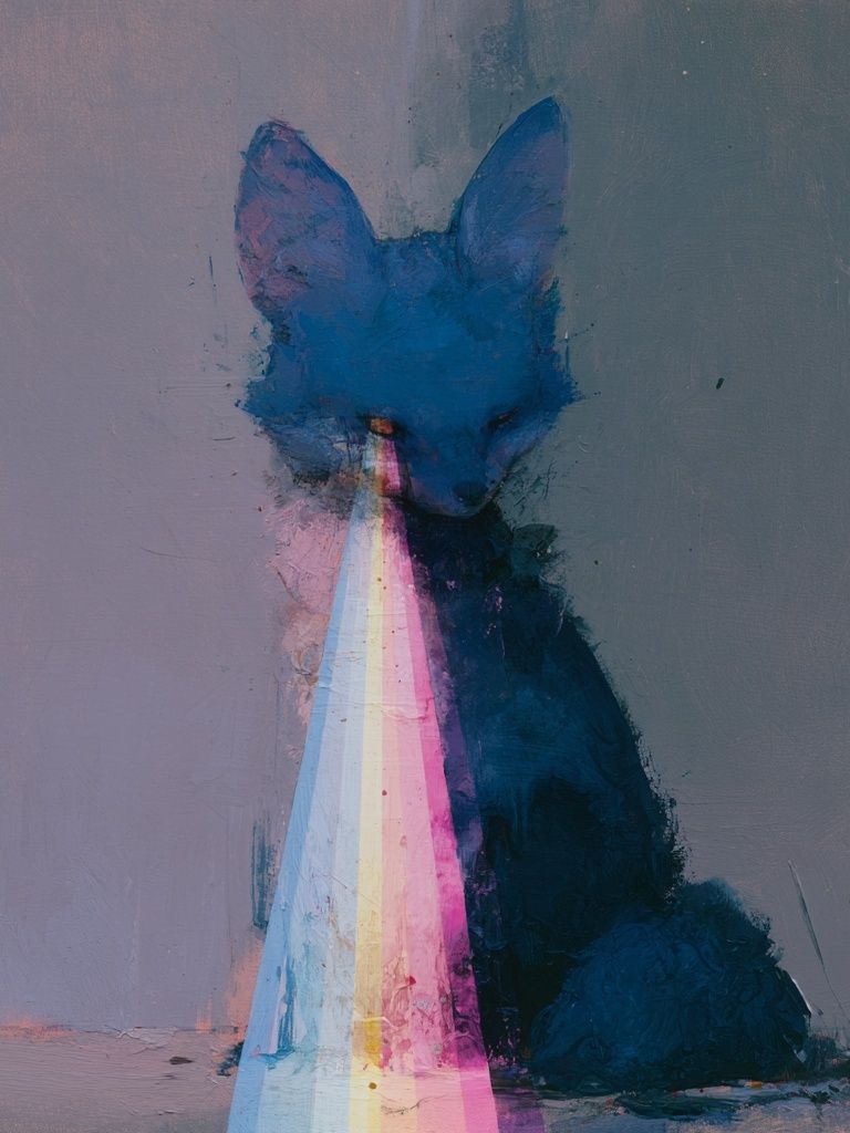 Blue Fox Prism Poster. poster — fine-art art