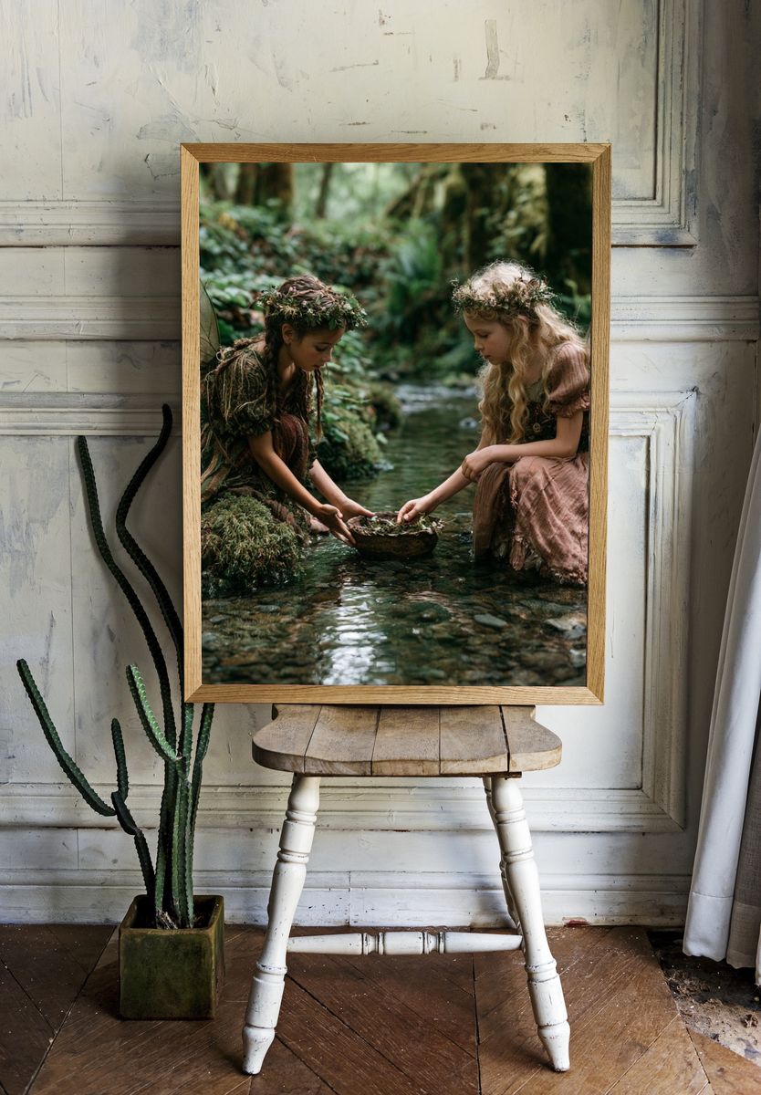 Forest Fairy Girls Photography Poster. — room view 1