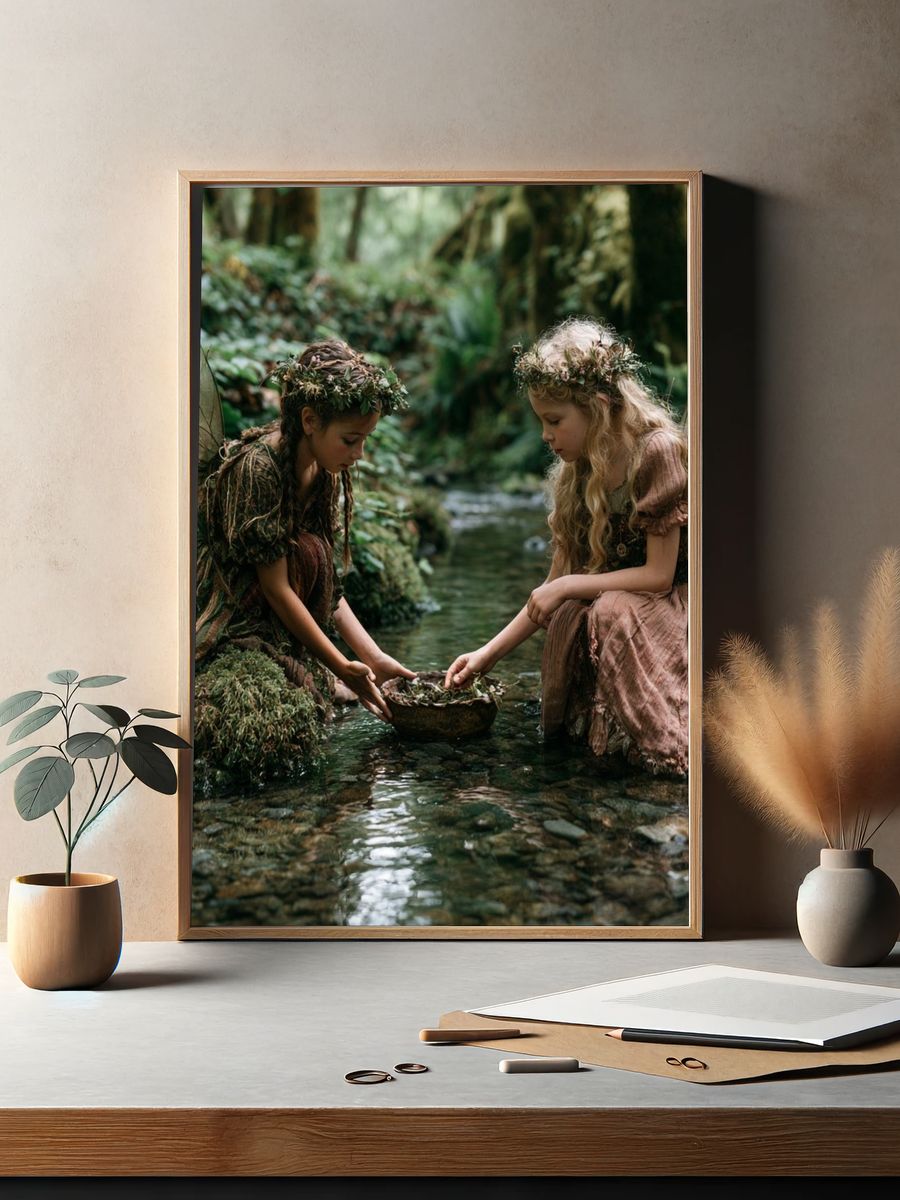 Forest Fairy Girls Photography Poster. — room view 2