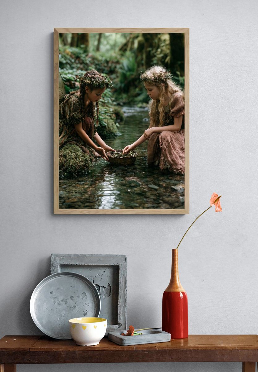 Forest Fairy Girls Photography Poster. — room view 3