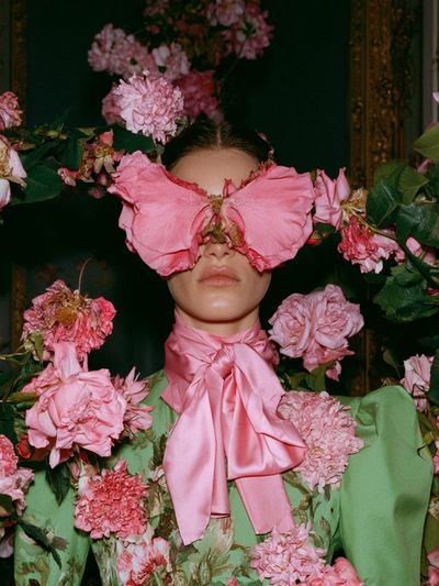 Floral Fashion Portrait Poster. poster