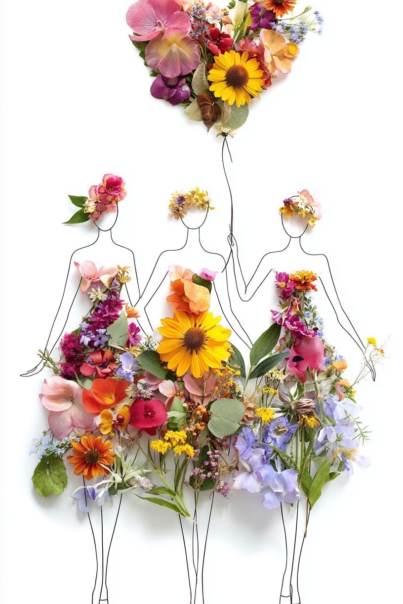 Floral Fashion Illustration Poster. poster detail
