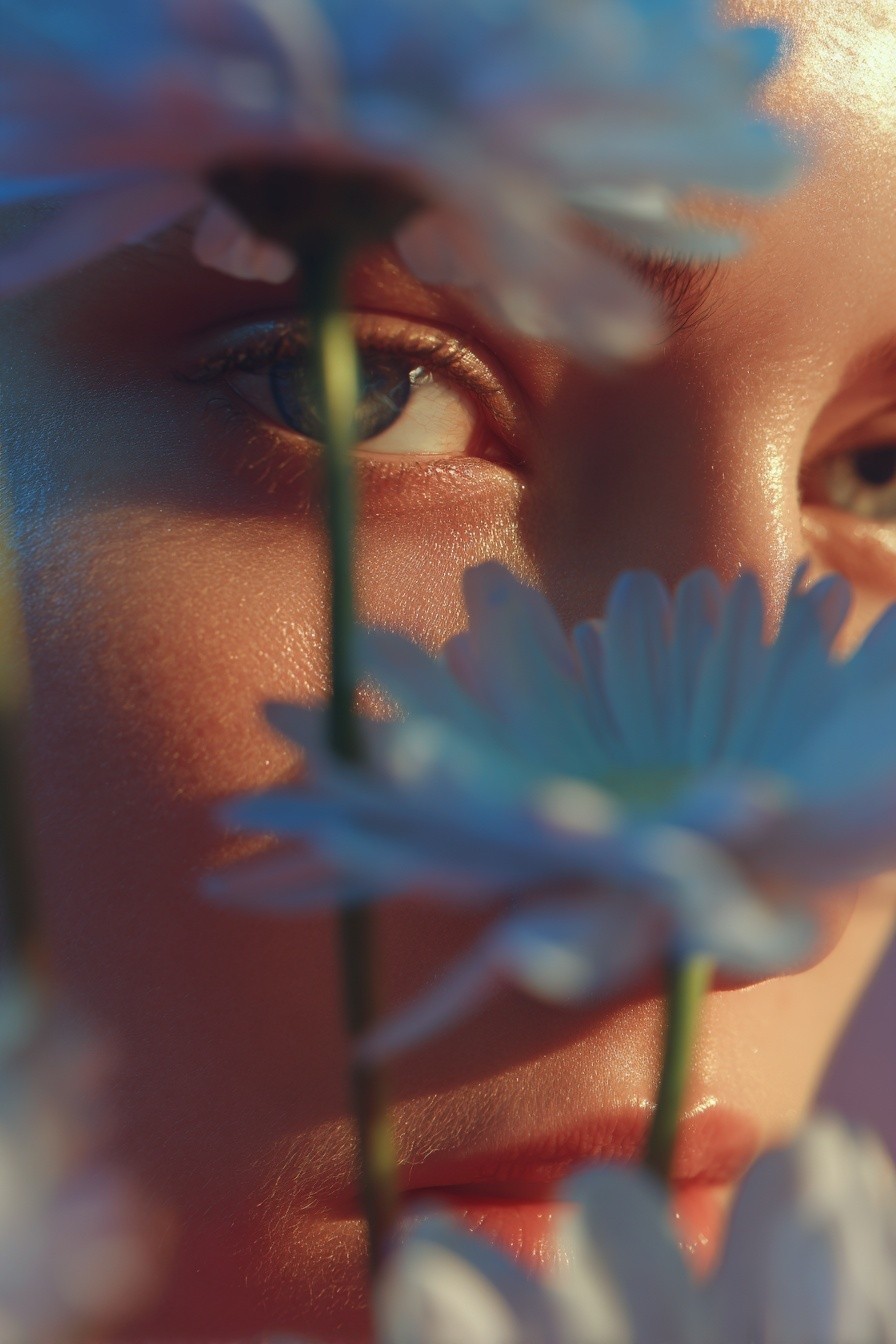 Floral Portrait Photography Poster. poster detail