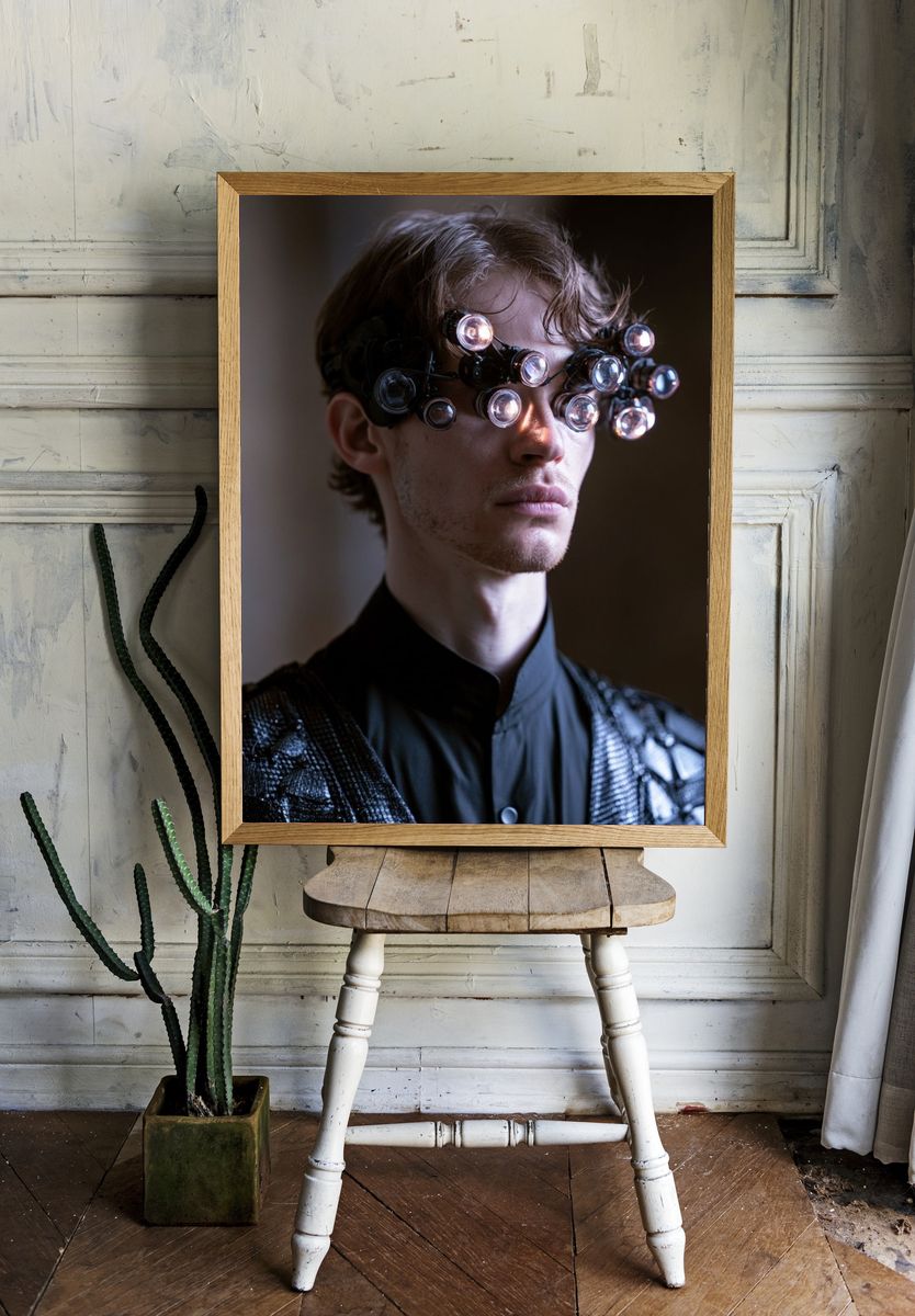 Futuristic Portrait Photography Poster. — room view 1