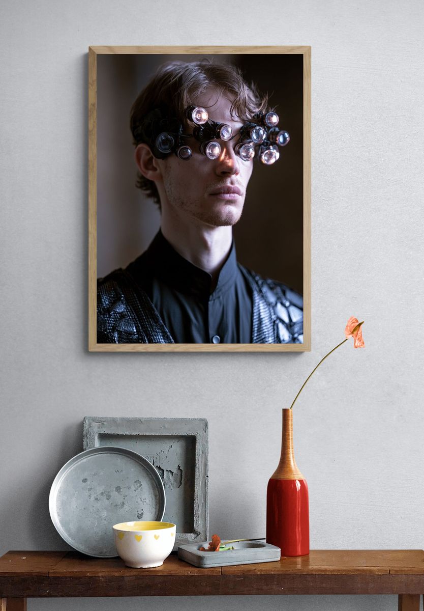 Futuristic Portrait Photography Poster. — room view 3