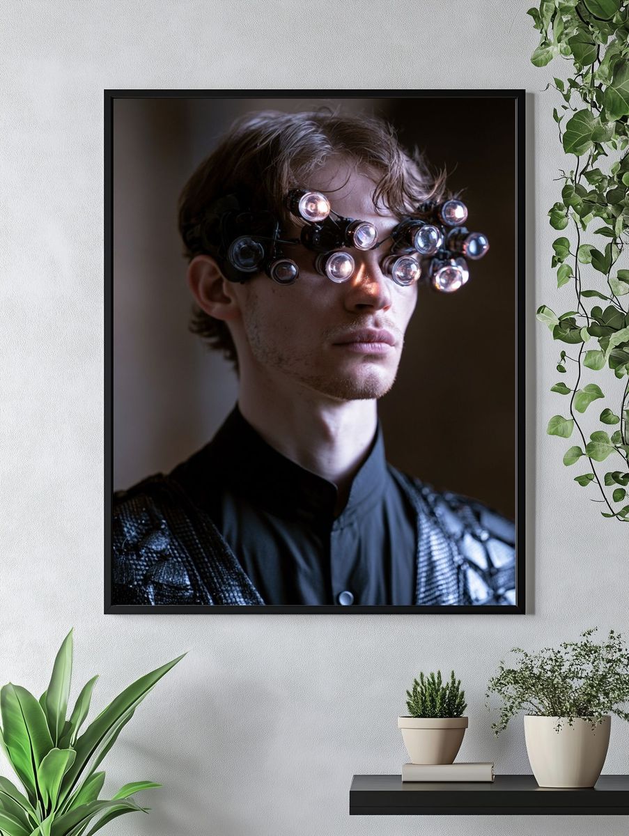 Futuristic Portrait Photography Poster. — room view 4