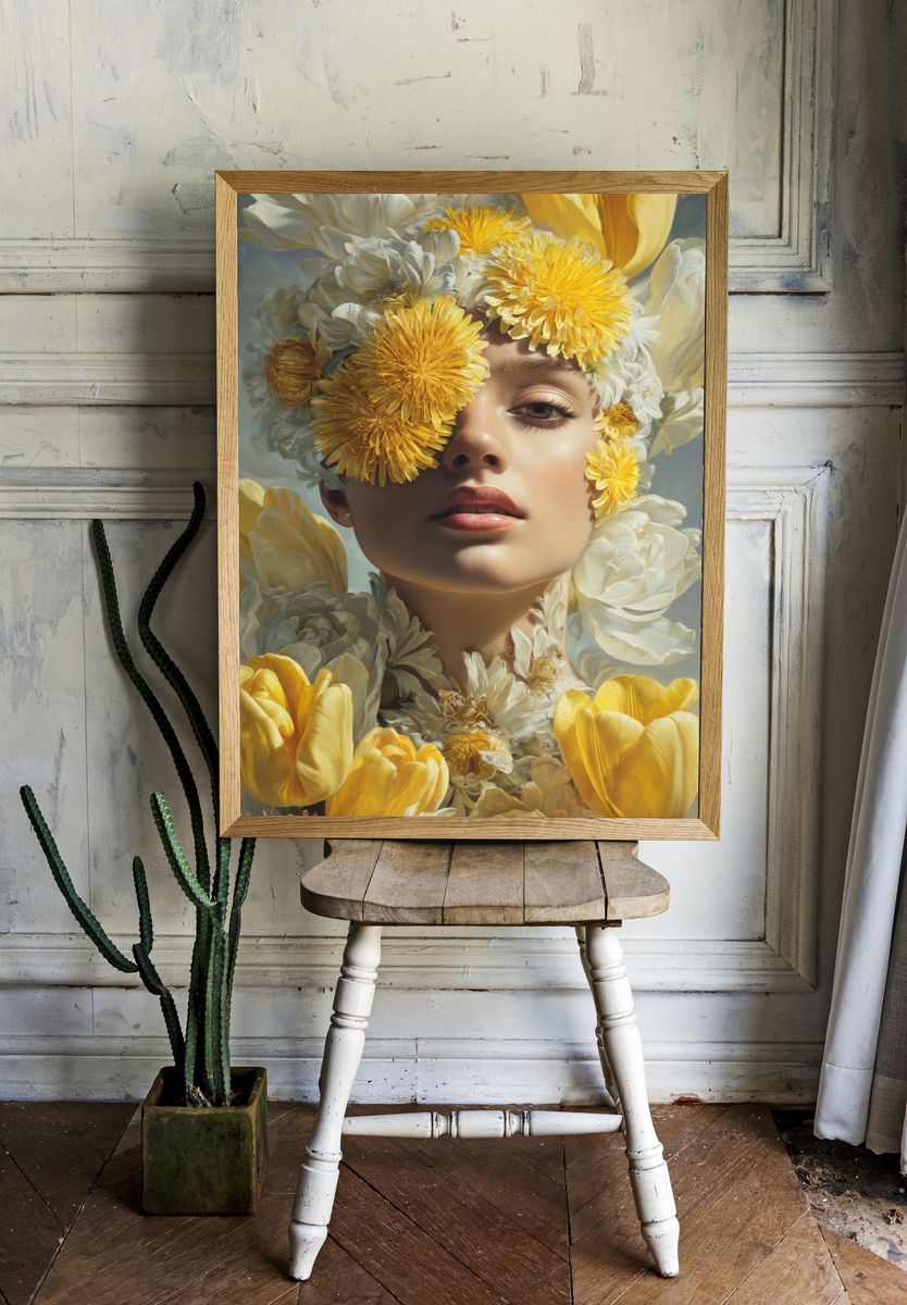 Floral Portrait — Fine Art Print room preview