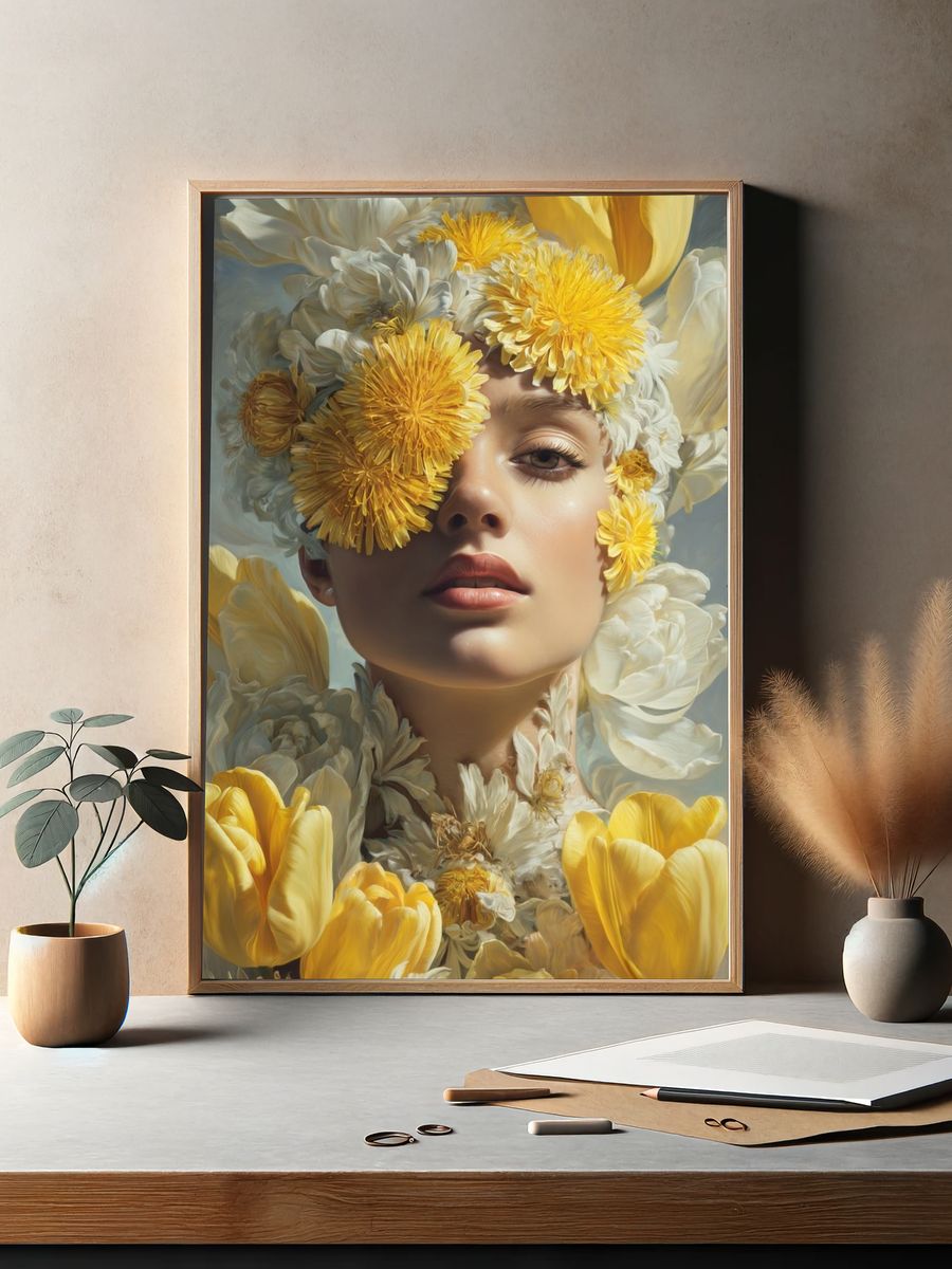Floral Portrait — Fine Art Print. — room view 2