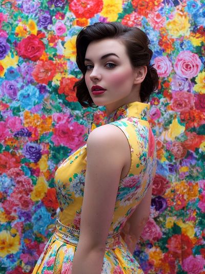 Floral Portrait Fashion Poster. poster print