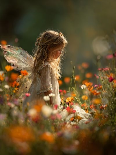 Flower Fairy Portrait Print. poster print