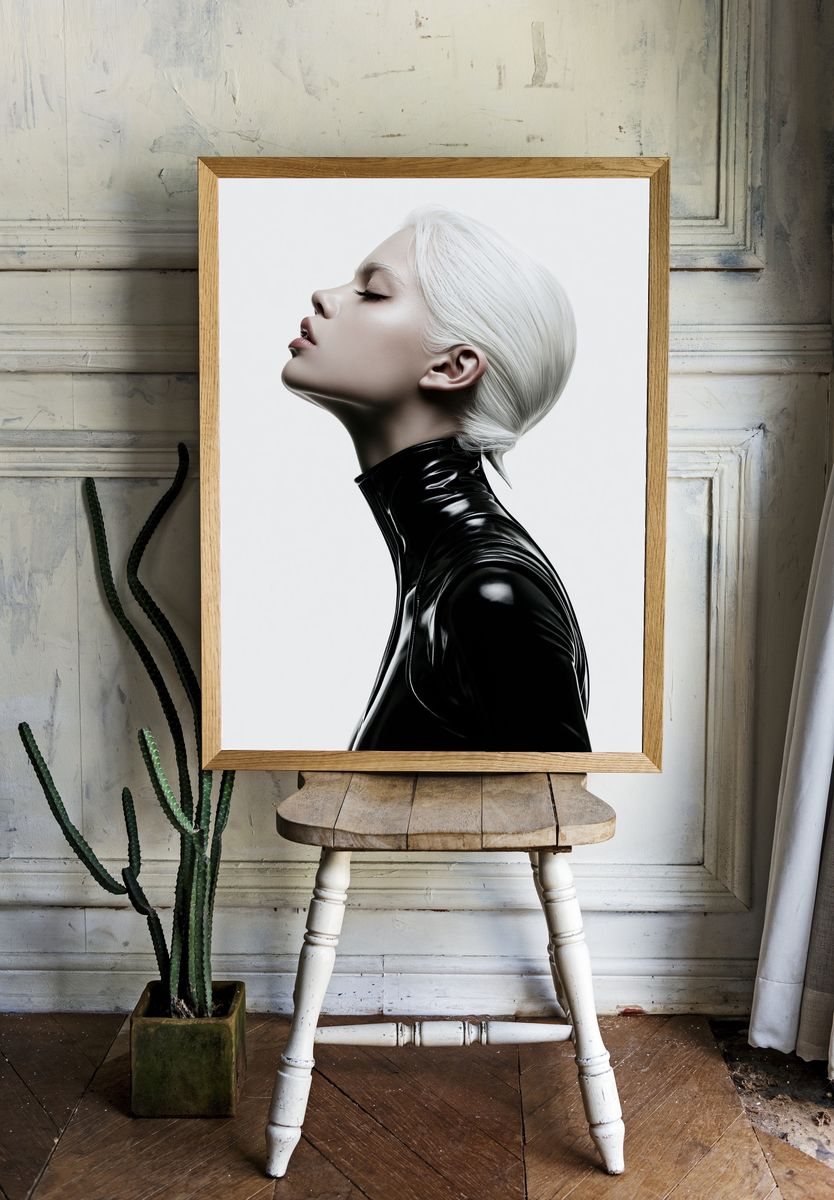 Futuristic Portrait — Fashion Print. room preview