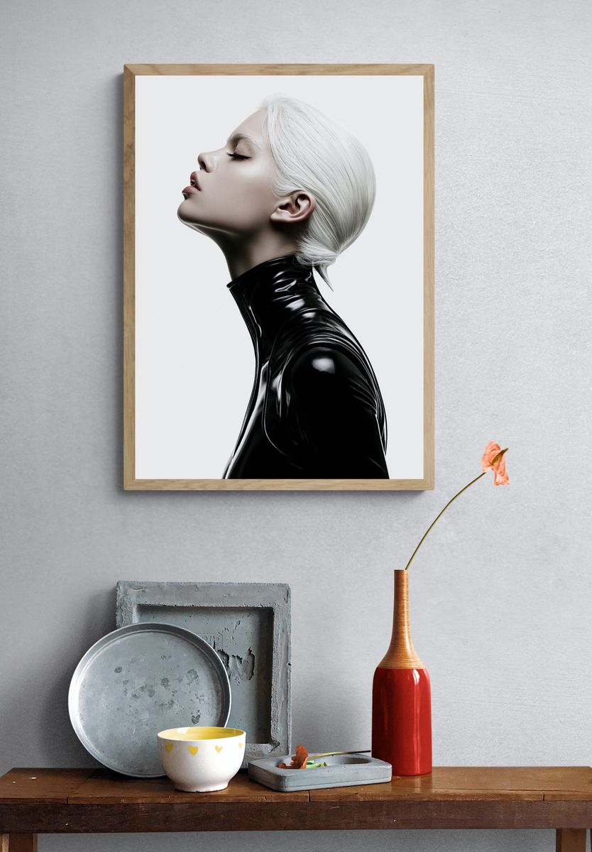 Futuristic Portrait — Fashion Print. — room view 3