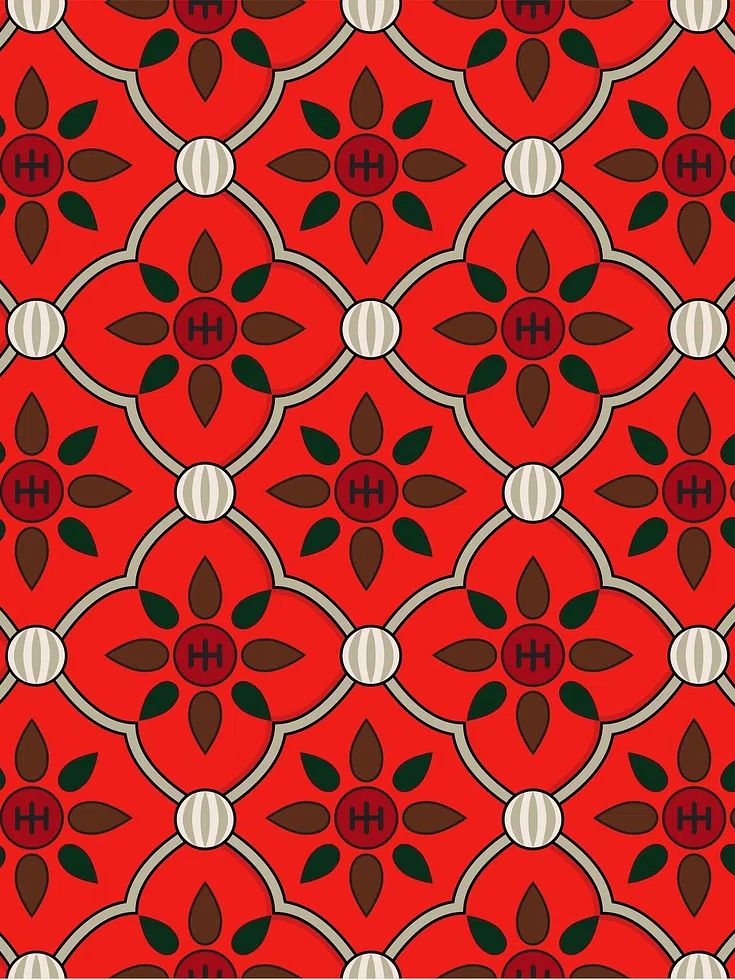 Floral Pattern — Retro Print. poster — vintage art