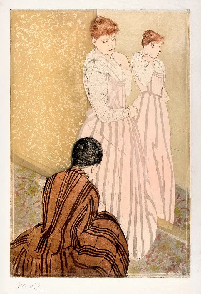Fashion Reflection — Vintage Print. poster — vintage art
