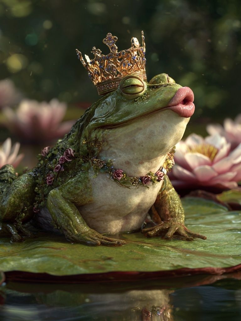Royal Frog — Illustration Print. poster — illustration art