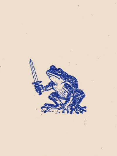 Frog with Sword — Illustration Print. poster print