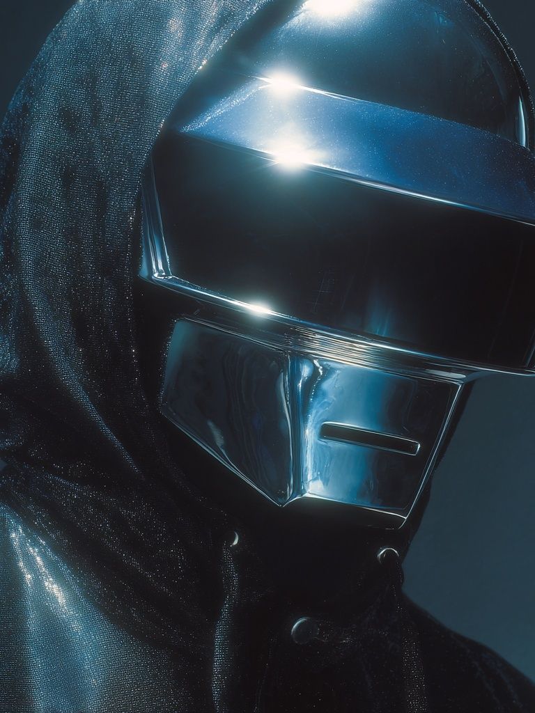 Futuristic Robot Mask — Fine Art Print. poster — fine-art art