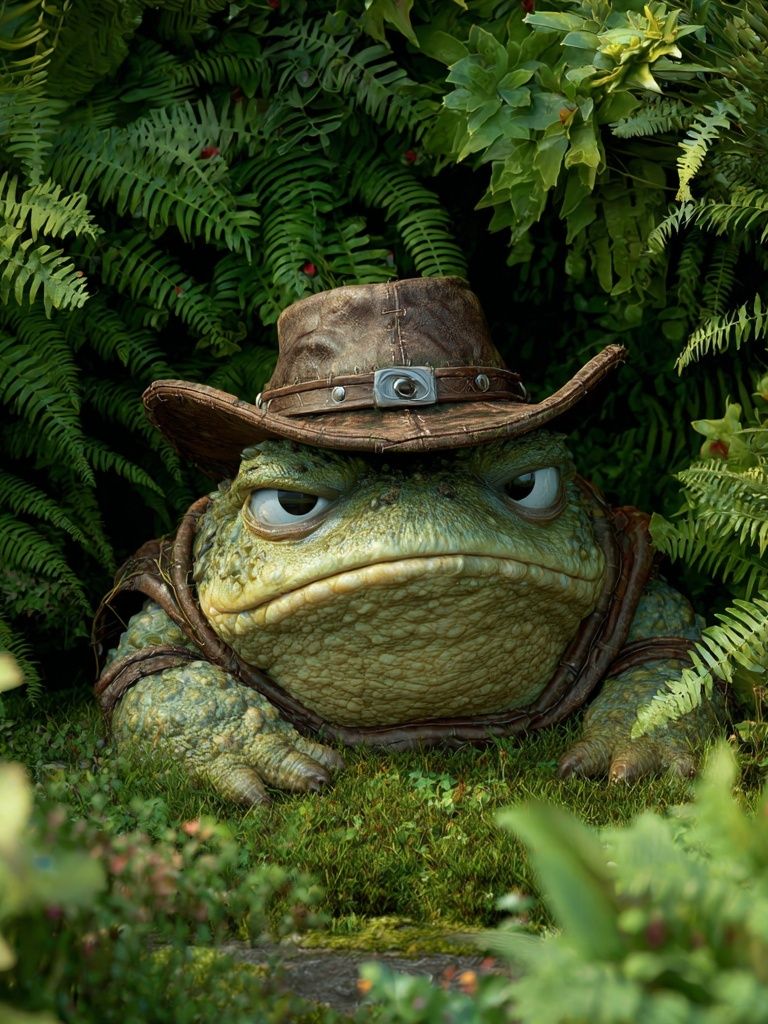 Adventurous Frog — Illustration Print. poster — illustration art