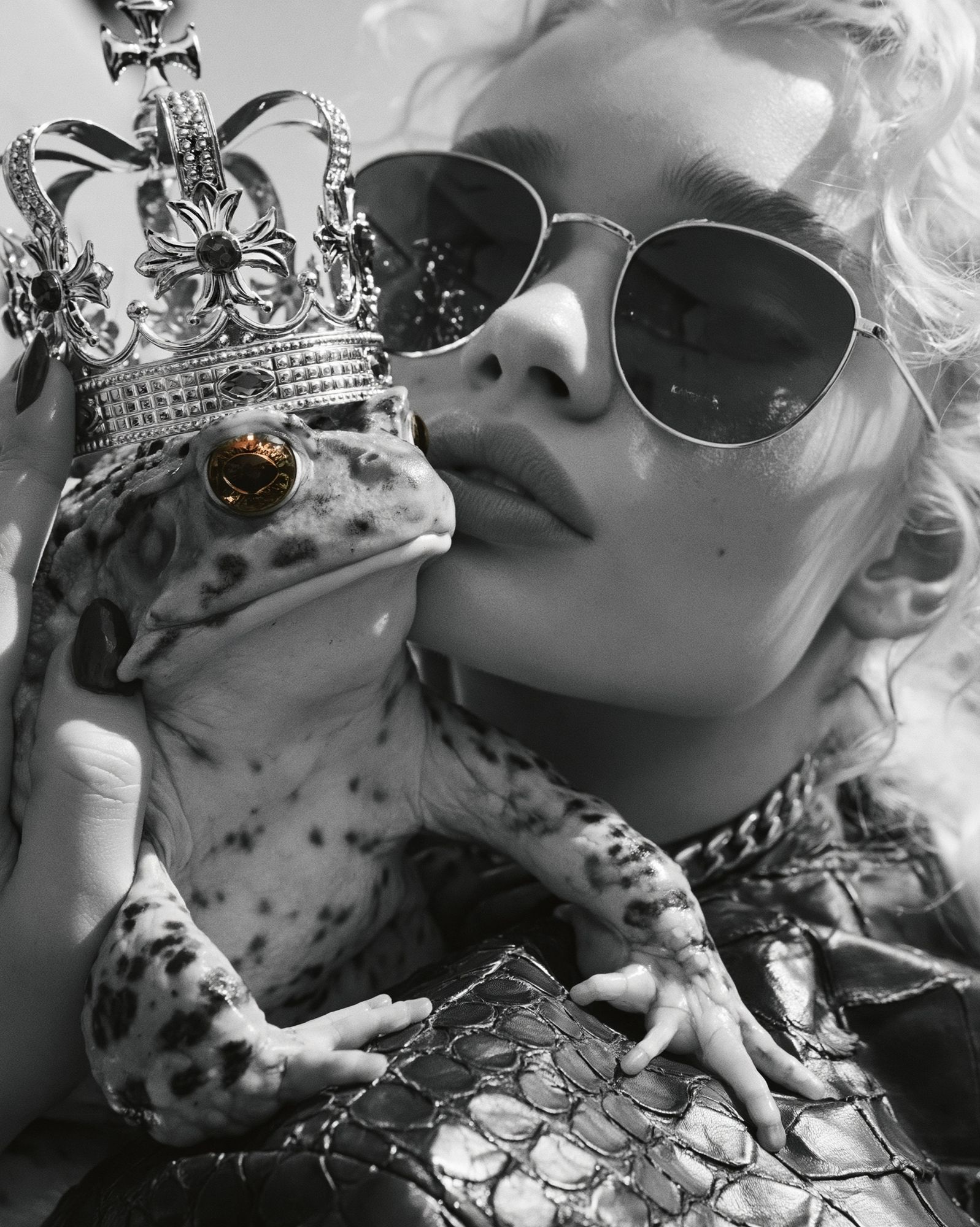 Crowned Frog Portrait Print. poster detail
