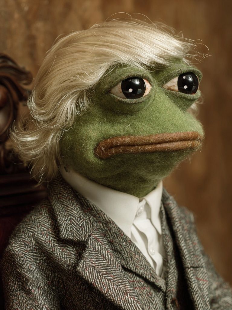 Frog Gentleman Portrait Print. poster detail