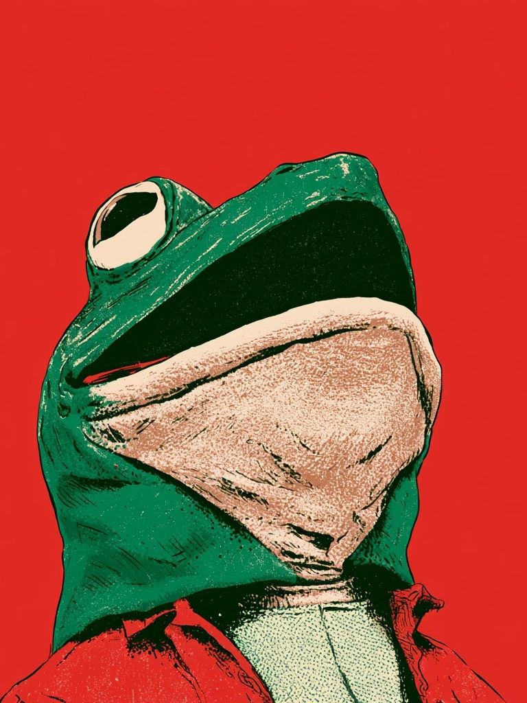 Frog Pop Art Poster. poster — animals art