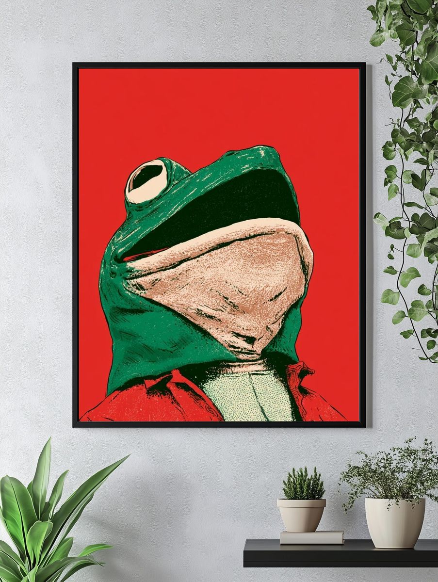 Frog Pop Art Poster. — room view 4
