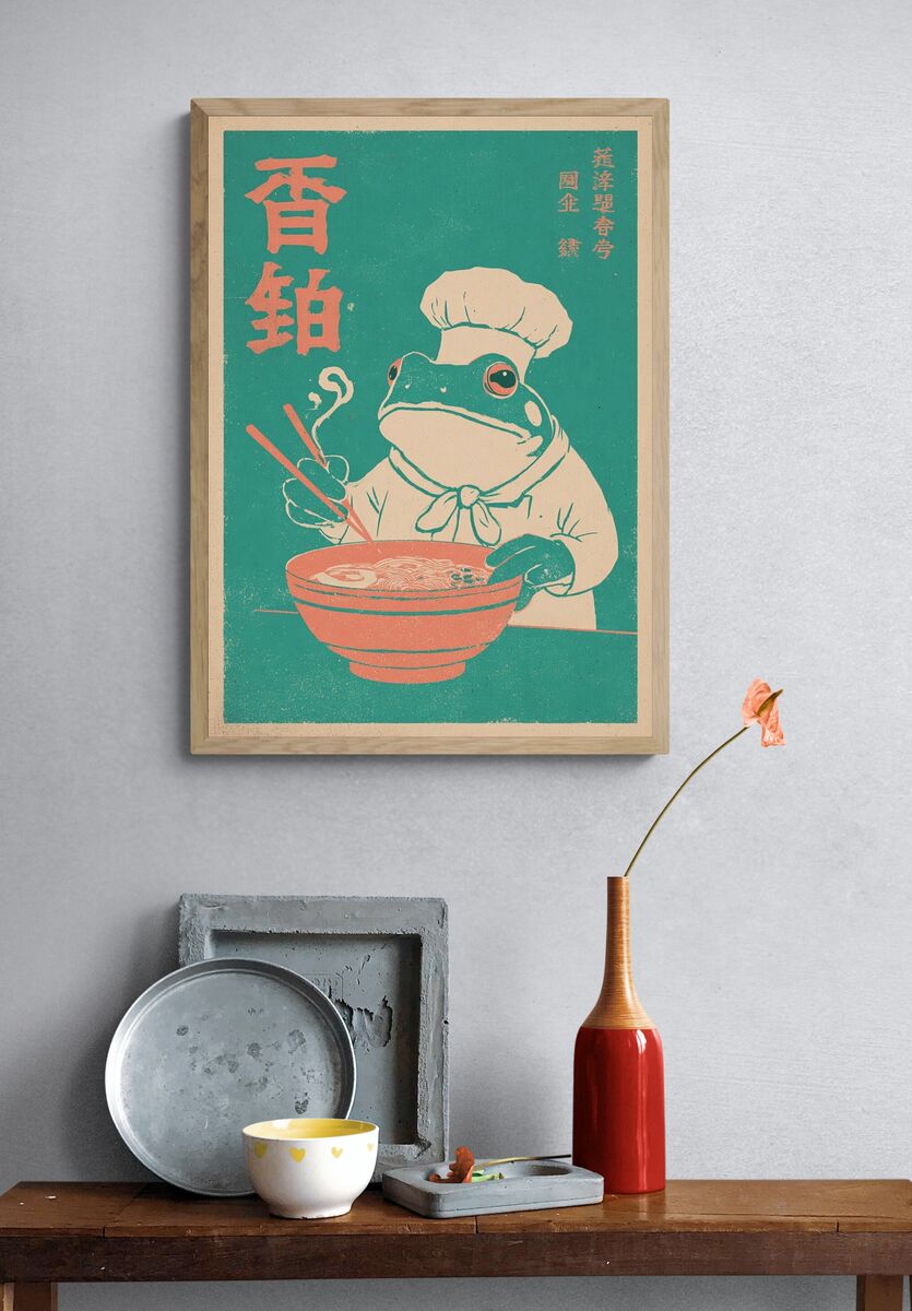 Chef Frog — Vintage Print. — room view 3
