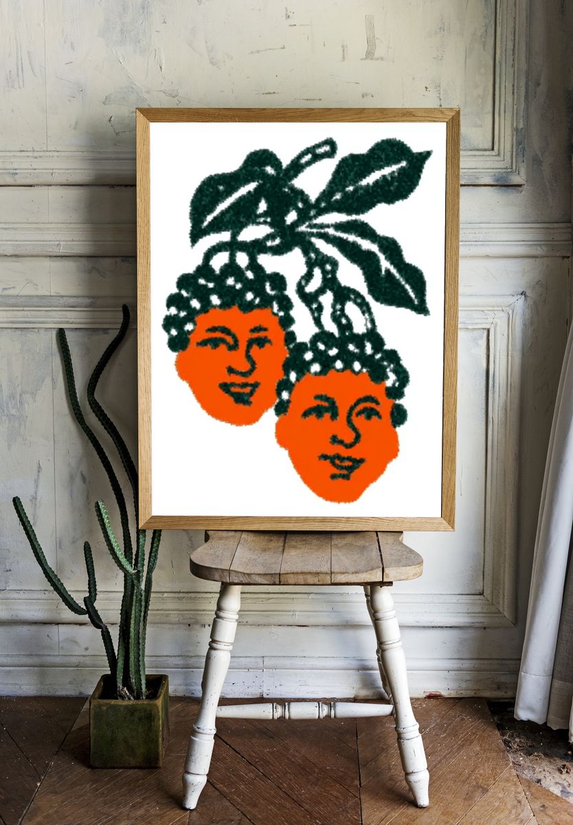 Fruity Faces — Illustration Print room preview
