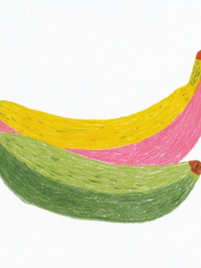 Colorful Bananas Illustration Poster. poster print