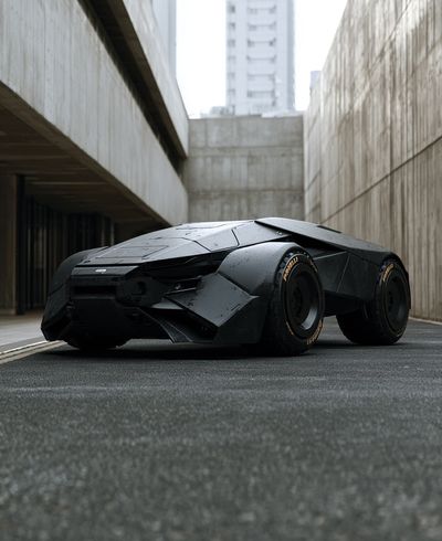 Futuristic Black Supercar Photography Poster.